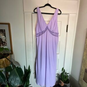Wild Fable Lace Cutout Lavender Maxi Dress